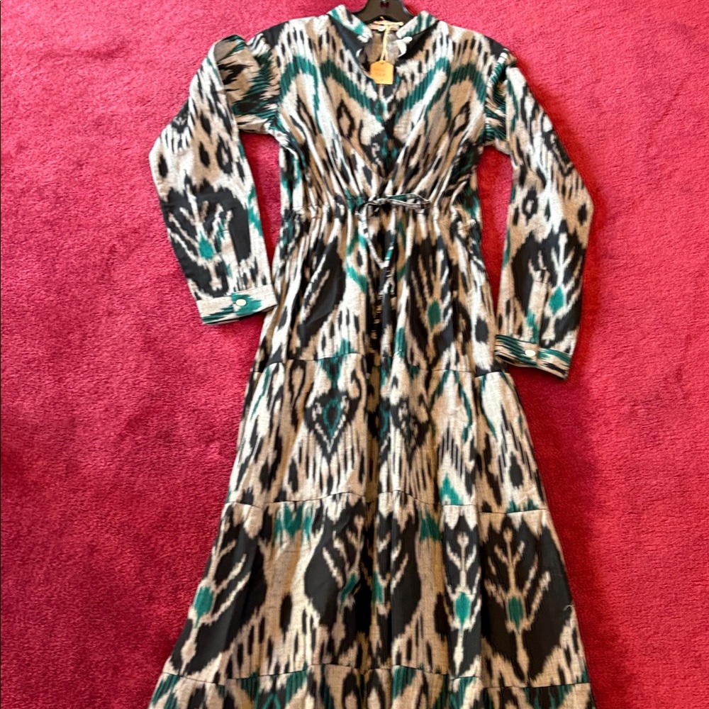 De Castro Dueña Maxi Dress in Grey and Blue - Picture 5 of 6